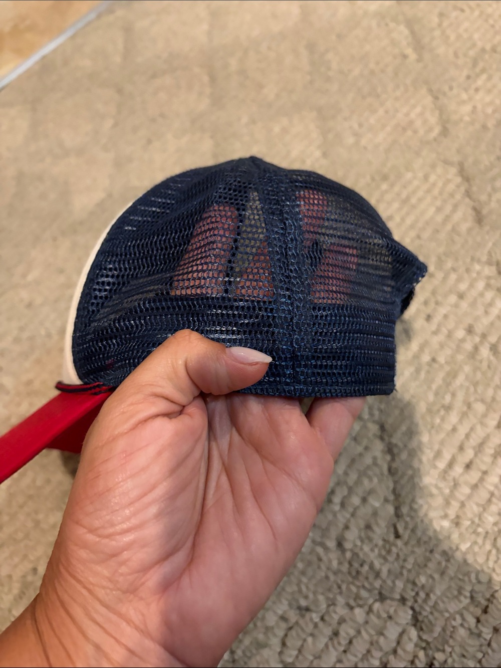 The North Face Trucker Cap - Cream, Red & Navy - Picture 5 of 10